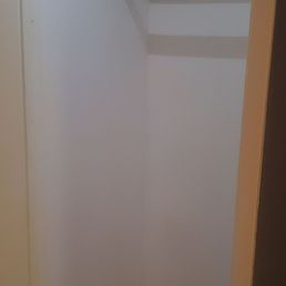 Rebuilt closet drywall and paint Rebuilt closet drywall and paint