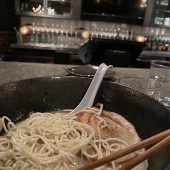 Two Ten Jack - Tonkotsu ramen (horrible - essentially spaghetti in milk water with a piece of pork deli meat) - Ramen Near Me - Chattanooga, Tennessee Two Ten Jack - Tonkotsu ramen (horrible - essentially spaghetti in milk water with a piece of pork deli meat) - Ramen Near Me - Chattanooga, Tennessee