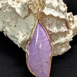 Gaddabout Rock Creations - Stichtite wrapped in 14/20 Gold Fill Wire