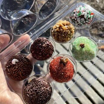 Brigadeiro Sprinkles - Holiday set of 8 for $30, picked up at a holiday market! - Chocolatiers & Shops Near Me