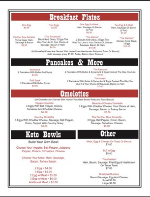Menu photo 2 Panther Row Eatery Bonham, TX