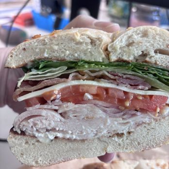 Uncommon Grounds - Flying Pig I think it's called. Turkey with bacon, cheese and fresh veggies - Bagels Near Me - Delmar, New York