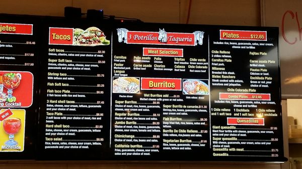 Menu photo 5 Tres Potrillos Sunnyvale, CA