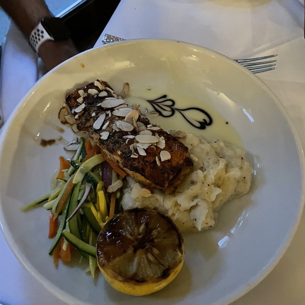 Jonathan's Ogunquit - Caramelized Salmon Filet - New American Near Me - Ogunquit, Maine Jonathan's Ogunquit - Caramelized Salmon Filet - New American Near Me - Ogunquit, Maine
