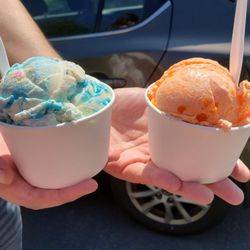Bumble's Ice Cream - Birthday Cake and Orange Pineapple