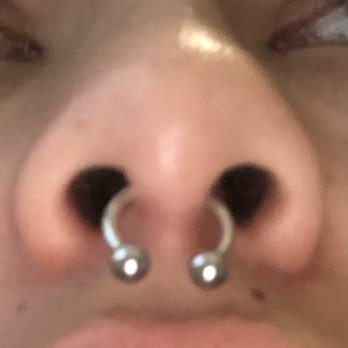 Mooney Ink & Nails - Crooked and low septum piercing - Piercing Near Me - Visalia, California Mooney Ink & Nails - Crooked and low septum piercing - Piercing Near Me - Visalia, California