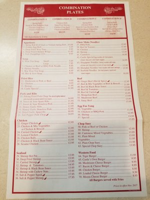 Menu photo 2 Castle Restaurant Edson, AB