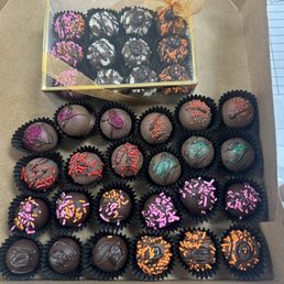 Truffles my husband made during our class Truffles my husband made during our class
