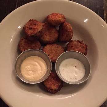 Octave Grill - Fried Pickles. They are thick cut, (I prefer thin cut). But absolutely great to try. - Bars Near Me - Chesterton, Indiana Octave Grill - Fried Pickles. They are thick cut, (I prefer thin cut). But absolutely great to try. - Bars Near Me - Chesterton, Indiana