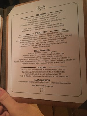 Menu photo 4 UCO Buenos Aires, C