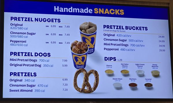 Menu photo 1 Auntie Anne's & Cinnabon Menomonee Falls, WI Menu photo 1 Auntie Anne's & Cinnabon Menomonee Falls, WI