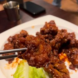 One Korean Restaurant - O13. Boneless Sweet & Spicy Fried Chicken
