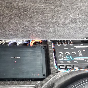 Texas Audio - Look how clean this install is. Amp and LC7 installed in the Spare Tire Compartment. - Car Stereo Installation Near Me - Garland, Texas