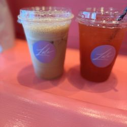 Ca phe Cutie and White Peach Raspberry Green Tea