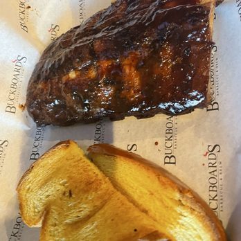 Buckboard's Barbecue & Brew - Half rack of bbq ribs - New American Near Me - El Cajon, California Buckboard's Barbecue & Brew - Half rack of bbq ribs - New American Near Me - El Cajon, California