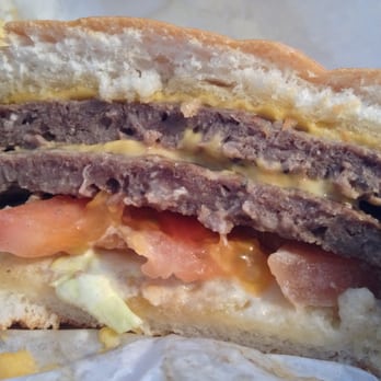 Tornado Burger - Double cheeseburger cross-section. Notice the weird patty texture. - Burgers Near Me - Stafford, Texas Tornado Burger - Double cheeseburger cross-section. Notice the weird patty texture. - Burgers Near Me - Stafford, Texas