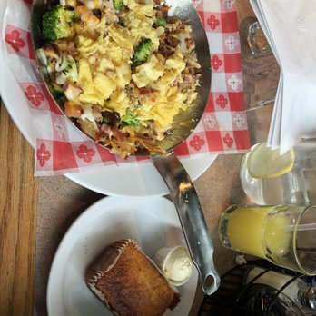 Honey-Jam Cafe - Farmers Scramble Cornbread Fresh OJ - Breakfast & Brunch Near Me - Naperville, Illinois Honey-Jam Cafe - Farmers Scramble Cornbread Fresh OJ - Breakfast & Brunch Near Me - Naperville, Illinois