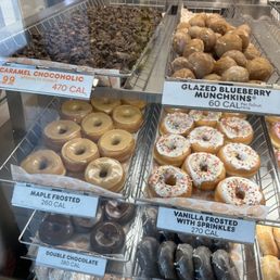  a variety of doughnuts on display