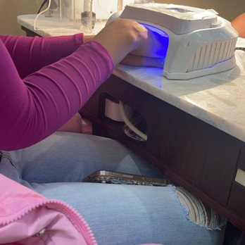 908 Nails - I've never seen a nail tech tell a client to put both hands into a uv light machine......can cause major damage to the nails - Nail Salons Near Me - Lisle, Illinois