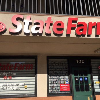 A Blinds - Like the combination of red State Farm logo with our big windows - Shutters Near Me - Buena Park, California
