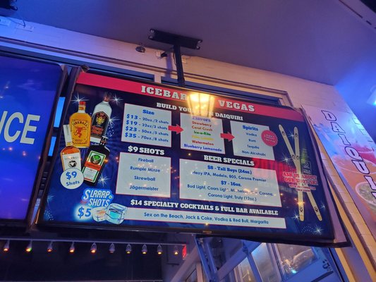 Menu photo 5 minus5 ICEBAR Las Vegas, NV Menu photo 5 minus5 ICEBAR Las Vegas, NV