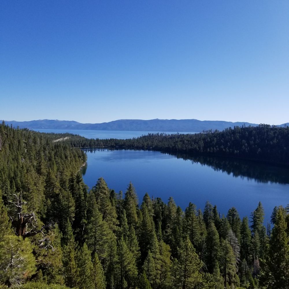 Bayview Trailhead-Bayview Campground - View of Cascade Lake & Lake Tahoe - Hiking Near Me - Twin Bridges, California Bayview Trailhead-Bayview Campground - View of Cascade Lake & Lake Tahoe - Hiking Near Me - Twin Bridges, California