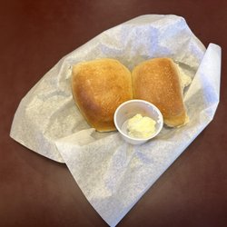 Black-eyed Pea - Fresh Dinner Rolls with whipped butter.