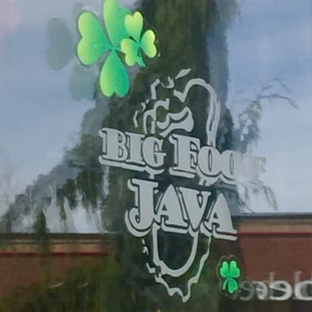 Bigfoot Java - the reflection of a tree in the window - Coffee & Tea Near Me - Marysville, Washington