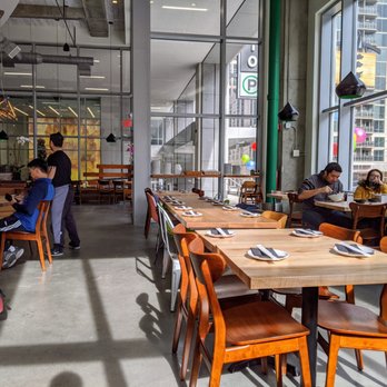 E Ramen + - Inside. Dining room. That's the entrance on the right. Bar to left around corner. - Ramen Near Me - Atlanta, Georgia