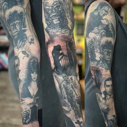 Tattoo Boogaloo - Universal monsters by Mez Love
