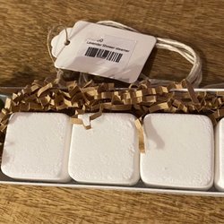 Mountain Essentials - Sweet gift box of Lavender Shower Steamers (delightful!) with the added touch of a dried rose bud.