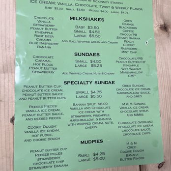 Mckinney Station - a menu for ice cream and milkshakes - Ice Cream & Frozen Yogurt Near Me - Newburg, Pennsylvania Mckinney Station - a menu for ice cream and milkshakes - Ice Cream & Frozen Yogurt Near Me - Newburg, Pennsylvania