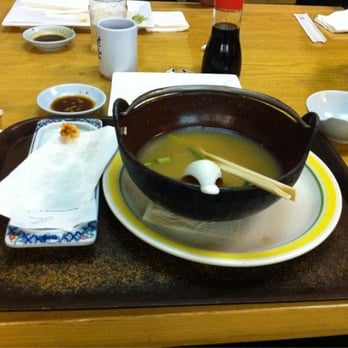 Seto Restaurant - Nabeyaki udon brought out with kitchen tray.. Kinda ghetto. - Japanese Near Me - Sunnyvale, California
