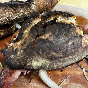 The Butcherman - Burnt bread. Rock hard. $17 for a disgusting sandwich. - Barbeque Near Me - Sonoma, California