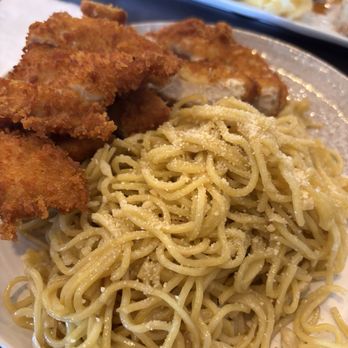 Mirin Kitchen - Garlic butter noodles with chicken katsu - Japanese Near Me - Vista, California