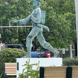 Hillsboro Beach - Barefoot Mailman statue.