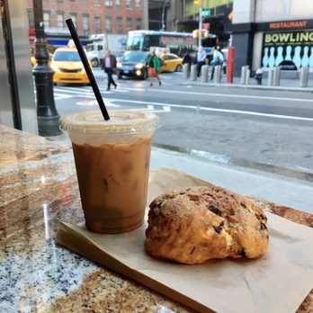 Corvo Coffee - Iced soy latte & blueberry scone - Coffee & Tea Near Me - New York, New York Corvo Coffee - Iced soy latte & blueberry scone - Coffee & Tea Near Me - New York, New York