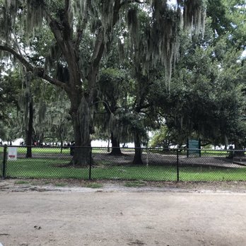 Lake Baldwin Park - Parking area, looking towards the gated park & lake baldwin. - Parks Near Me - Winter Park, Florida