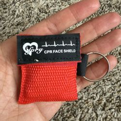 Help-A-Heart CPR - A complimentary face shield keychain to have on hand, in case we ever have to use it!
