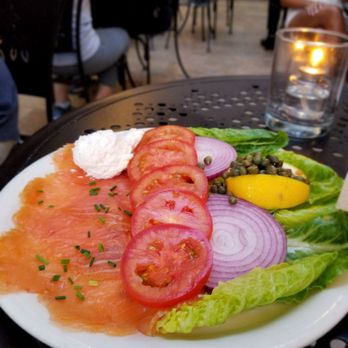 Urth Caffé-Pasadena - Closeup of my salmon, check out those capers. It's a lot of salmon, split with a friend - Cafes Near Me - Pasadena, California Urth Caffé-Pasadena - Closeup of my salmon, check out those capers. It's a lot of salmon, split with a friend - Cafes Near Me - Pasadena, California