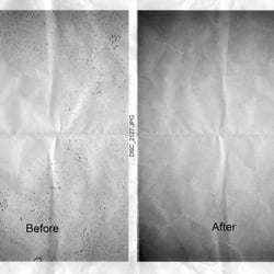 Advance Camera - Scanned image of the before and after sensor cleaning