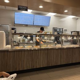 Inside a restaurant