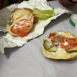 Wendy's - Spicy Chicken Sandwich Combo - buns were dry and crumbly, tomato mushy, when did they start coming with pickles????