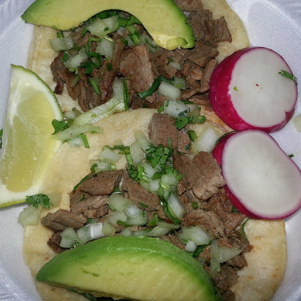 Taqueria El Cabrito - Tacos de Carne Asada (I always add a little Avocado) - Food Trucks Near Me - Annapolis, Maryland