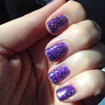 Bloom Nail & Spa - Lush lilac star gel manicure. So sparkly. - Nail Salons Near Me - Cedar Park, Texas