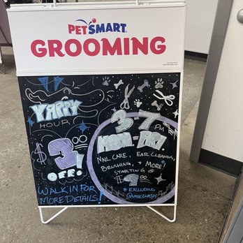 PetSmart - We love the deal with Yappy Hour M-F 3-7p. It's a great deal for all kinds of grooming. We do nail trims for cheap. - Pet Training Near Me - East Aurora, New York PetSmart - We love the deal with Yappy Hour M-F 3-7p. It's a great deal for all kinds of grooming. We do nail trims for cheap. - Pet Training Near Me - East Aurora, New York