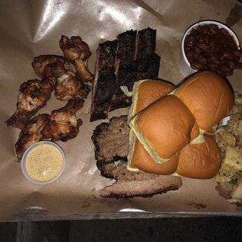 Fette Sau - Dante's Potato Salad, Burnt End Baked Beans, Black Angus Beef Brisket, Chicken, Duroc St. Louis Pork Ribs - Barbeque Near Me - Brooklyn, New York