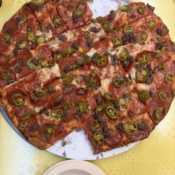 Melting Pot Pizza - Build 15" Large - Pizza Your Way Pepperoni and jalapeno thin crust - Pizza Near Me - Front Royal, Virginia Melting Pot Pizza - Build 15" Large - Pizza Your Way Pepperoni and jalapeno thin crust - Pizza Near Me - Front Royal, Virginia