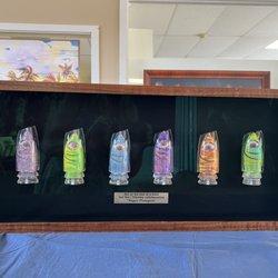 Colette’s Custom Framing - Koa wood shadow box.
Vintage lures