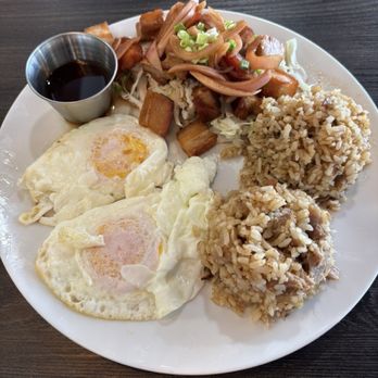 Jessica's - Lechon breakfast with adobo fried rice - Breakfast & Brunch Near Me - Aiea, Hawaii Jessica's - Lechon breakfast with adobo fried rice - Breakfast & Brunch Near Me - Aiea, Hawaii